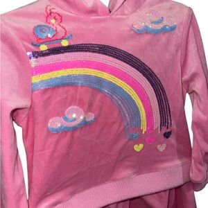 Blush Pink and Blue Casual Dress with Playful Design